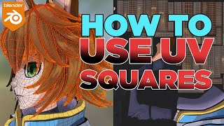 How to use UV squares for Anime hair in Blender 3.2