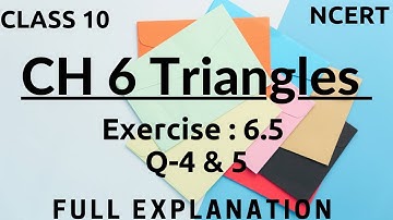 Chapter 6 Triangles exercise 6.5 question no.4 and 5 of class 10th by Brilliant Mind
