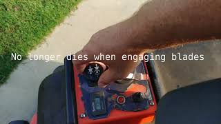 How to fix a mower that dies when the blades are engaged