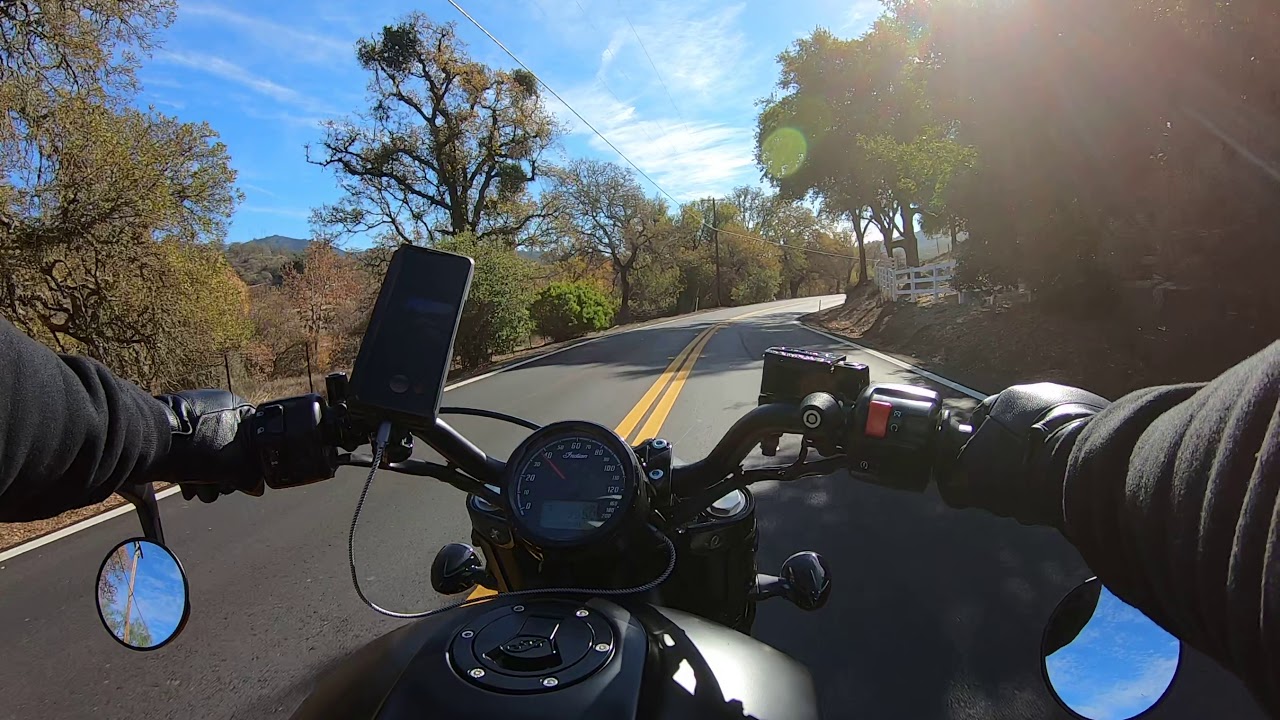 Indian Scout Bobber cruise through the mountains YouTube
