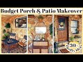 EPIC Porch &amp; Patio BUDGET Makeover 🌞 30+ Thrifty Ideas PLUS Solar Light HACKS!