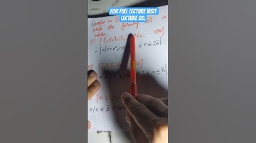 Class 9 Math Short | Ex 3.1 Q1 | Set Builder Notation | Sets & Functions | Punjab Board 2025