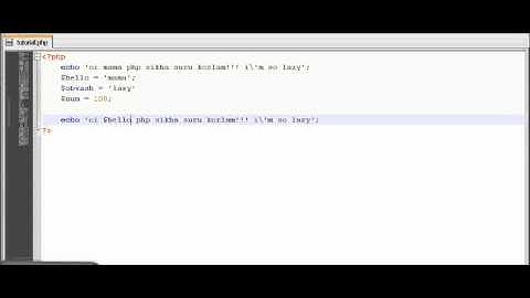 php tutorial in bangla (concept of variables)