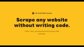 No Code Web Scrapper