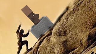 Transporting a Villager in Minecraft (Sisyphus Meme)