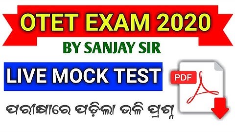 OTET Live Mock Test 2020 !! Sr Study Point !! Daily Practice Test