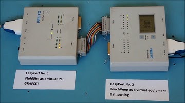 Virtual PLC (FluidSim GRAFCET) control a virtual equipment (EasyVeep)