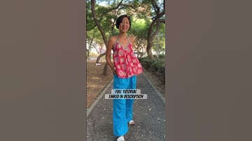 Circle Halter Top: cutting and #sewing tutorial linked in description #sewingprojects  #diycrafts