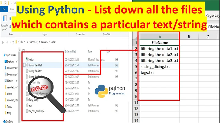 Using Python how to list all the files from a folder which contains a particular string/text