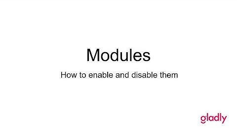 Enable and Disable Modules