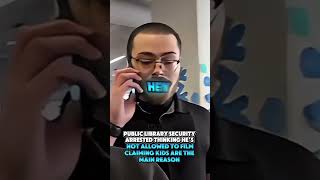 Nutjob library security thinks not public taking camera and arresting #shorts #policeofficers #cops