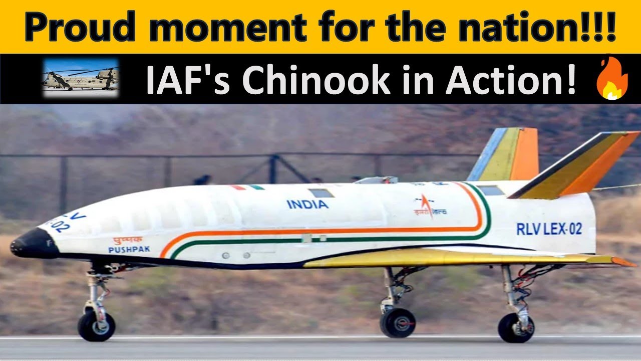 IAF's Chinook's Incredible Drop of Pushpak RLV from 4.5 km