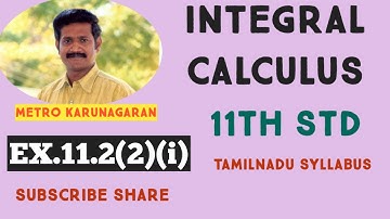 11th Std Maths Ex.11.2(2)(i) Integrate with respect to x, sin 3x