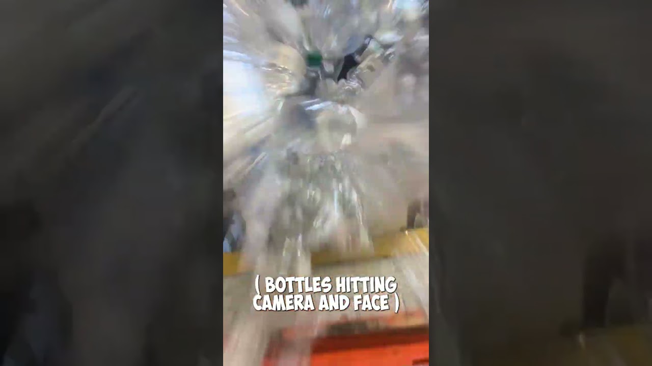 I dropped 1,000 water bottles on his head #noise #comedy #nc #shorts