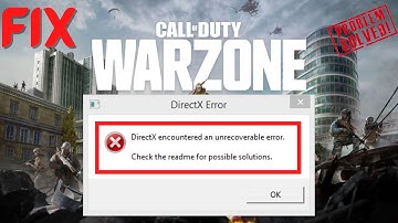 directx encountered an unrecoverable error