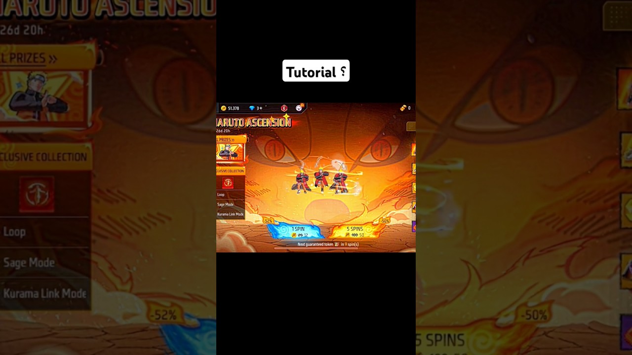 New Bug🎯 FF NARUTO (GOLD SPIN) For Unlimited Spin✅ ||