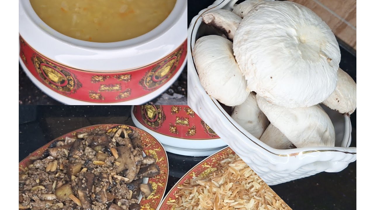 أكلتي المفضلة: الفطر Mushroom 🍄‍🟫🍄‍🟫..مع شوربة العدس الاحمر🫕