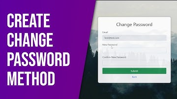 13 - Create Forgot Password Method To Change Password In Asp.Net Core MVC App