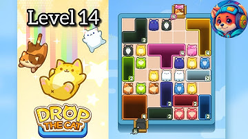 Drop the cat Level 14 – Puzzle Game Walkthrough & Solutions | Mobile Gameplay 