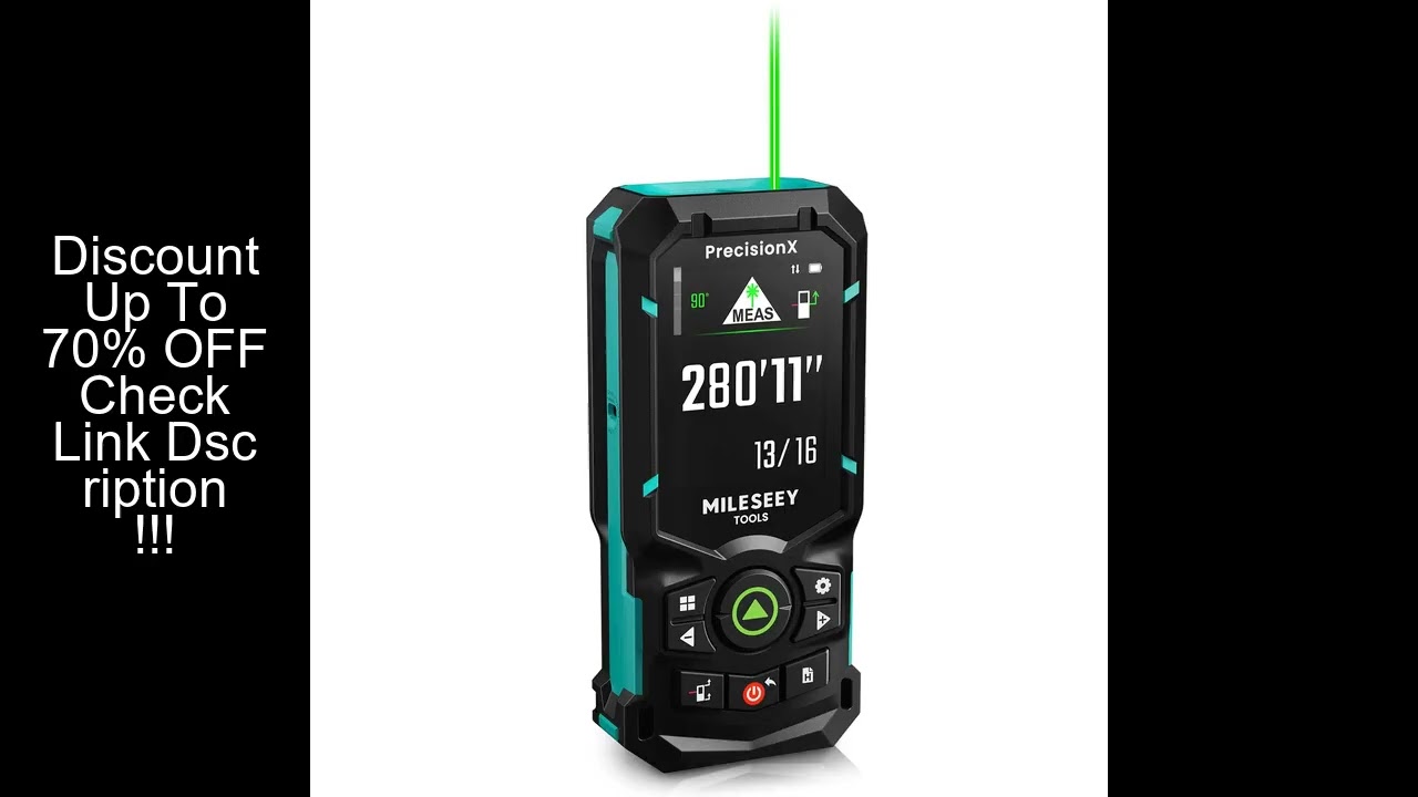 MILESEEY S50 Laser Distance Meter 120M Rechargeable Green Laser Tape Measuring With Bluetooth,Powerb