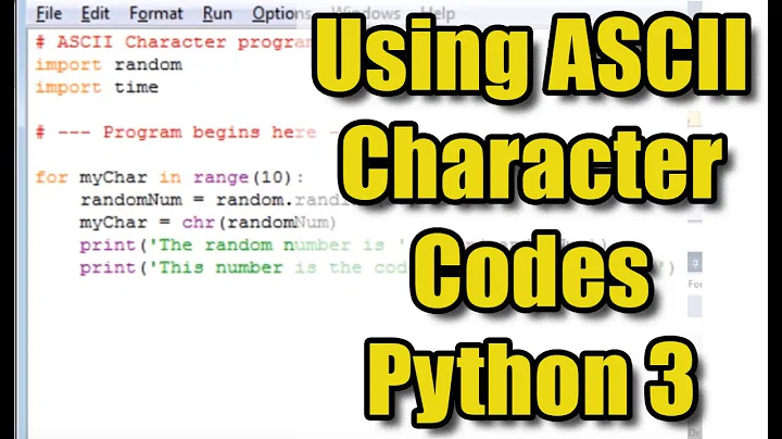 Working with ASCII Character Codes in Python 3