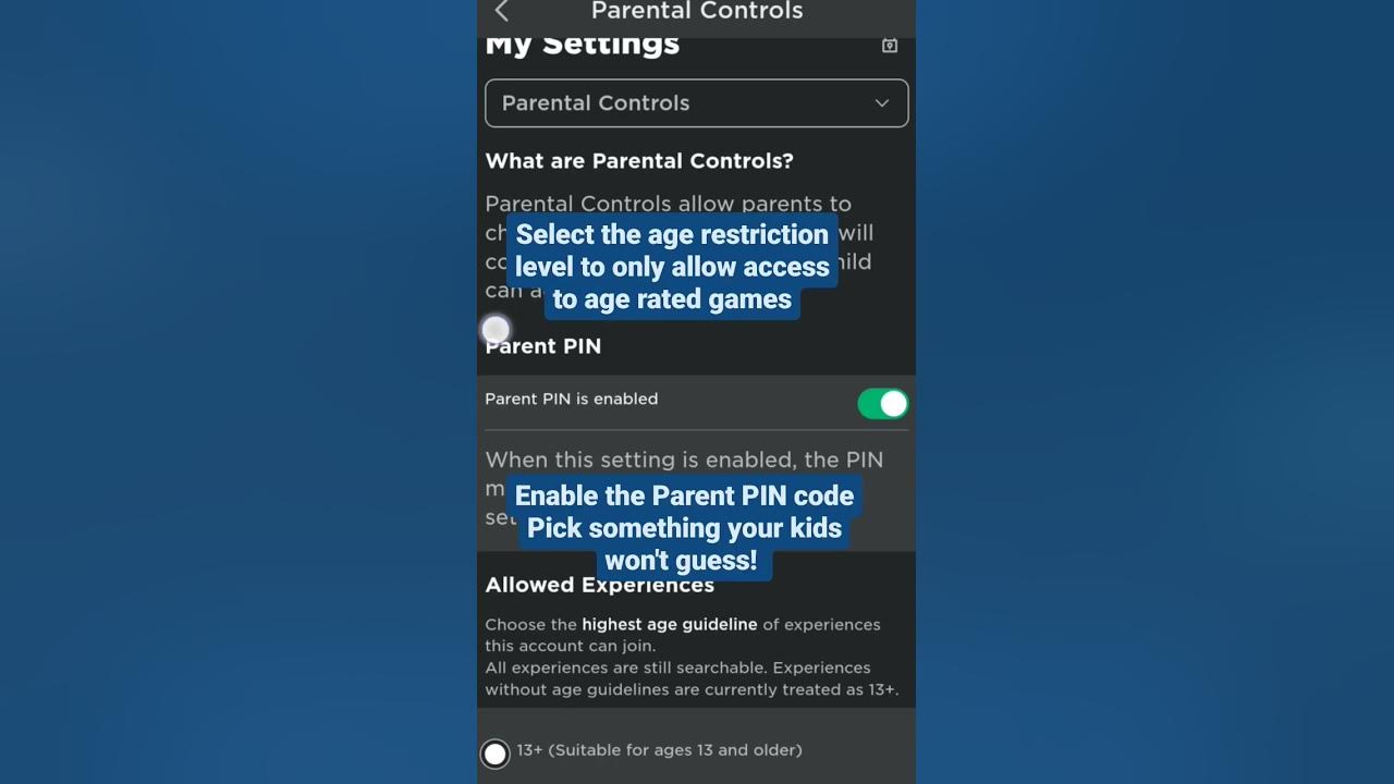 Roblox Parental Control Set-up Guide