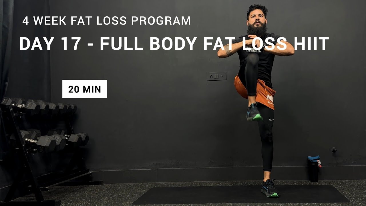 Day 17 - 20 Minute Full Body Fat Loss HIIT Home Workout | No Equipment ...