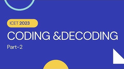 ICET CODING DECODING | Types of Questions | #coding and decoding  # icet # ICET 2023