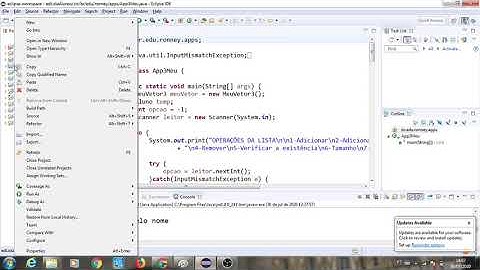 Vídeo com instruções sobre descompactação e a importação de projetos no eclipse