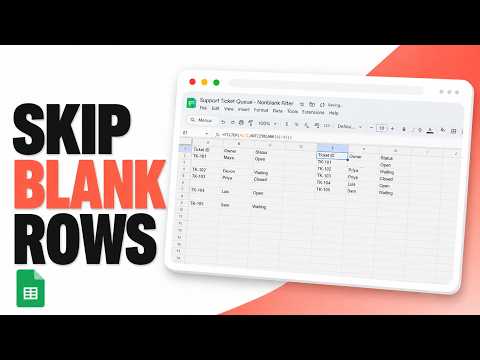 How to FILTER Nonblank Rows in Google Sheets (Hide Empty Records)