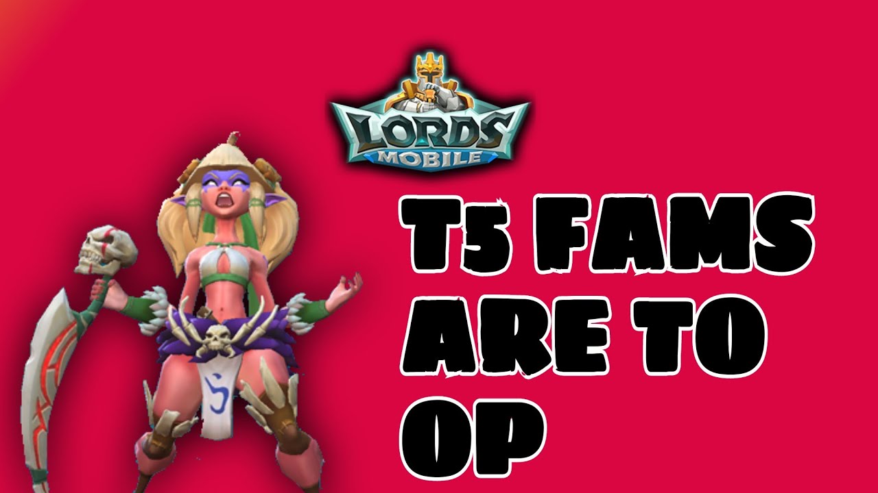 Lords Mobile FULL MYTHIC  2MAXED T5 FAMS VS REIN TRAP, T5 RALLY