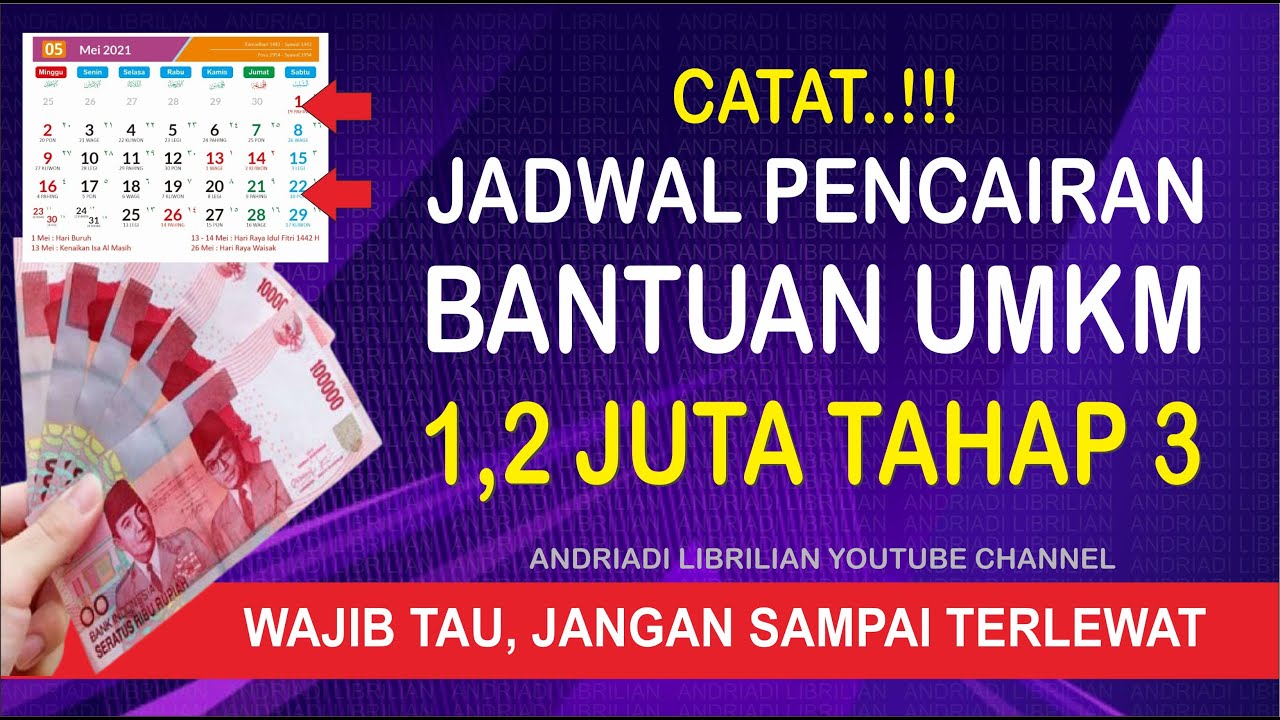 JADWAL PENCAIRAN BANTUAN UMKM 2021 TAHAP 3 - YouTube