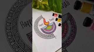 Diwali Special Easy Diya Mandala Drawing