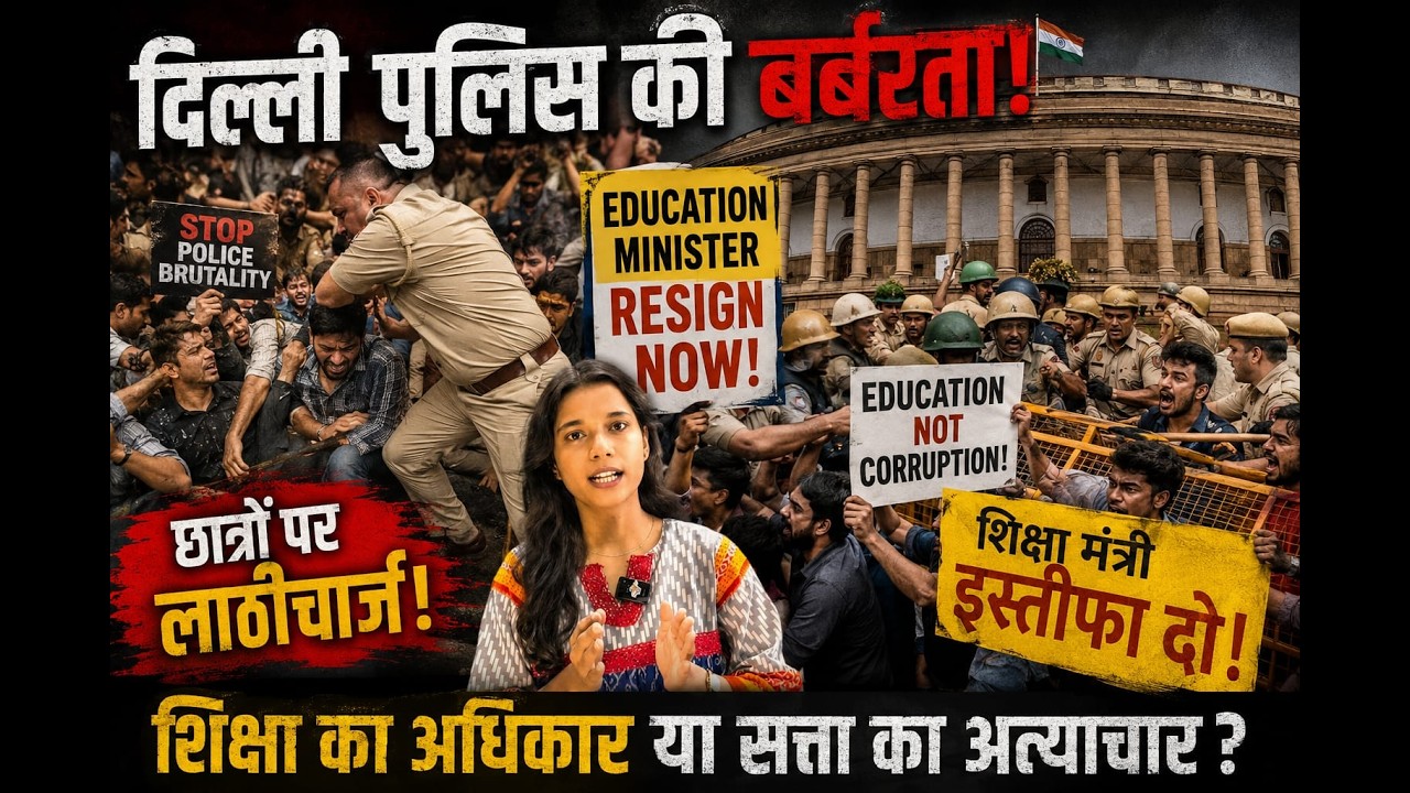 दिल्ली में लोकतंत्र शर्मसार! हक मांगने वाले छात्रों पर बरसीं लाठियां