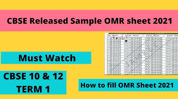 OMR Practice Session CBSE Term 1 class 10 and 12. MUST WATCH  | how to fill omr sheet in board exam