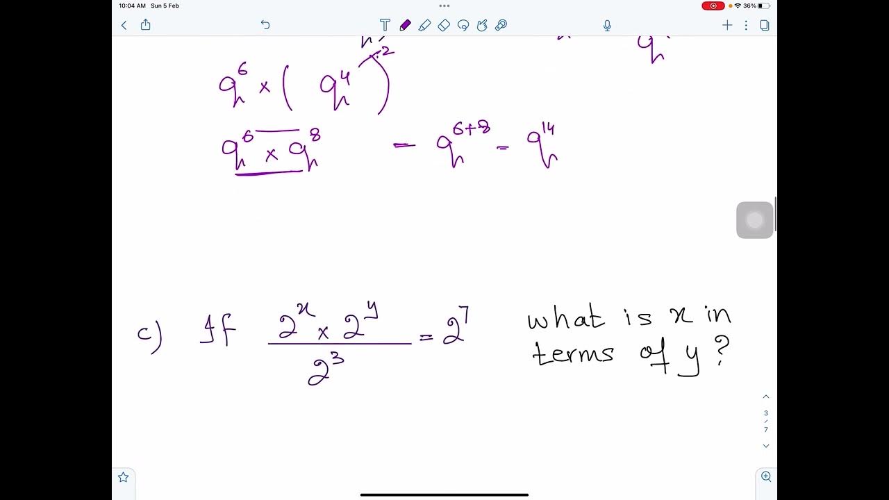 TKMaths KS3 Indices multiplication, division and power law YouTube