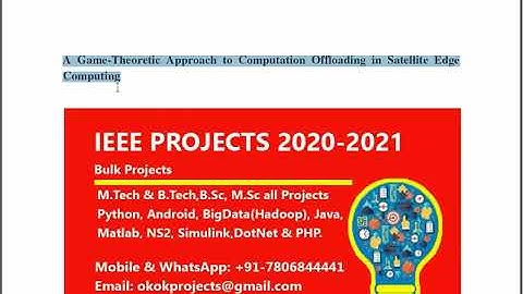A Game Theoretic Approach to Computation Offloading in Satellite Edge Computing