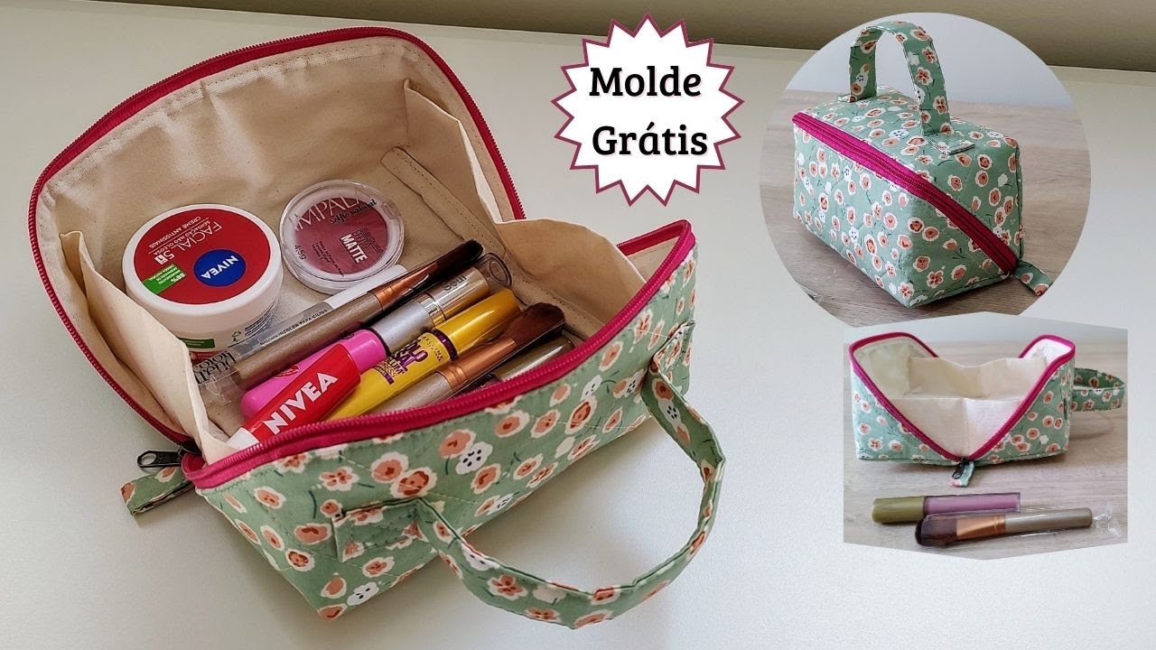 Necessaire Cubo Passo a Passo |  Molde Grátis | Magic Pouch