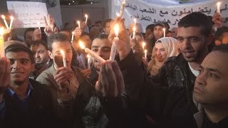 「心は日本とともに」 ヨルダンの市民１００人以上が集会 Jordanians show solidarity with Japan