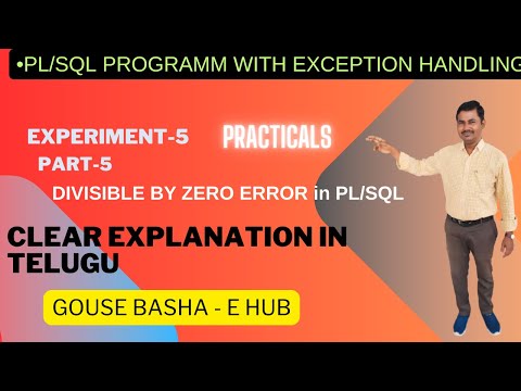 PL/SQL PROGRAMM WITH EXCEPTION HANDLING DIVISIBLE BY ZERO ERROR in PL ...