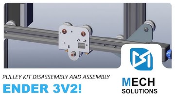 Ender 3 V2 pulley kit disassembly and assembly 3D animation