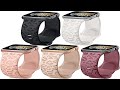 5 Pack Leopard Engraved Silicone Watch Bands Compatible with Apple Watch Band