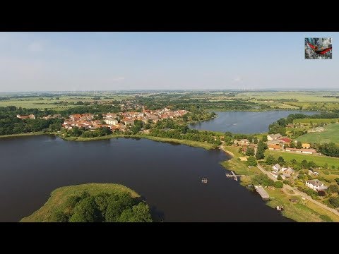 ➤ Luftaufnahme von Seenlandschaft Penkun (Landkreis Vorpommern-Greifswald) in Mecklenburg-Vorpommern