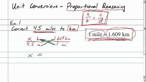 Unit Conversions - Proportional Reasoning