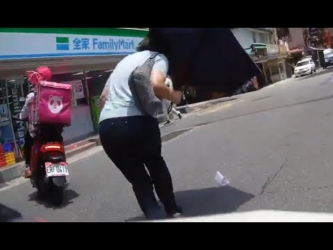 【車禍影片】母猴騎狗假裝熊貓撞人（2023.07.04 台北市內湖區內湖路一段
