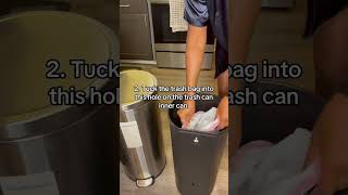 How to prevent trash bags from slipping #kitchenhacks