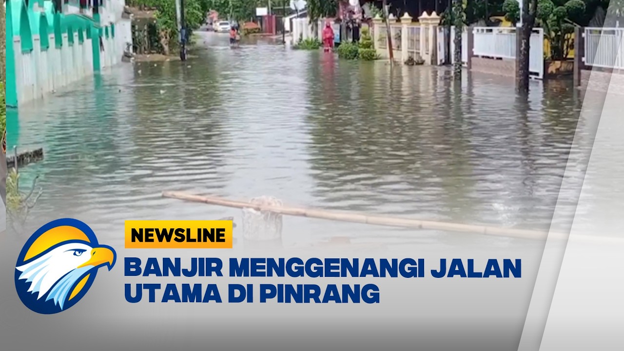 Hujan Deras Mengakibatkan Banjir di Pinrang, Sulawesi Selatan - [Newsline]