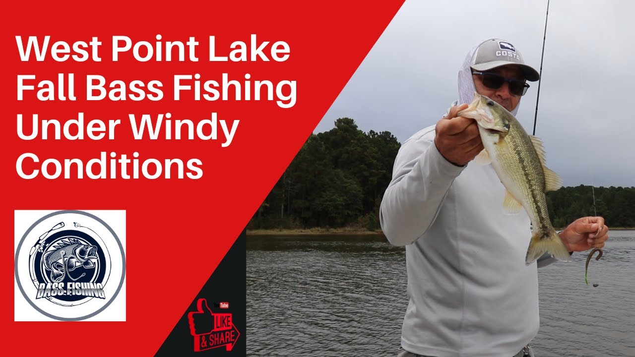 West Point Lake Fall Bass Fishing Under Windy Conditions 