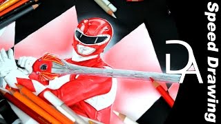 Speed Drawing: How to draw: Red Power Ranger