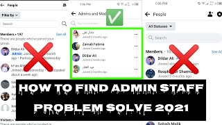 How To Find Admin Staff Problem Solve 2021 On Facebook Android App